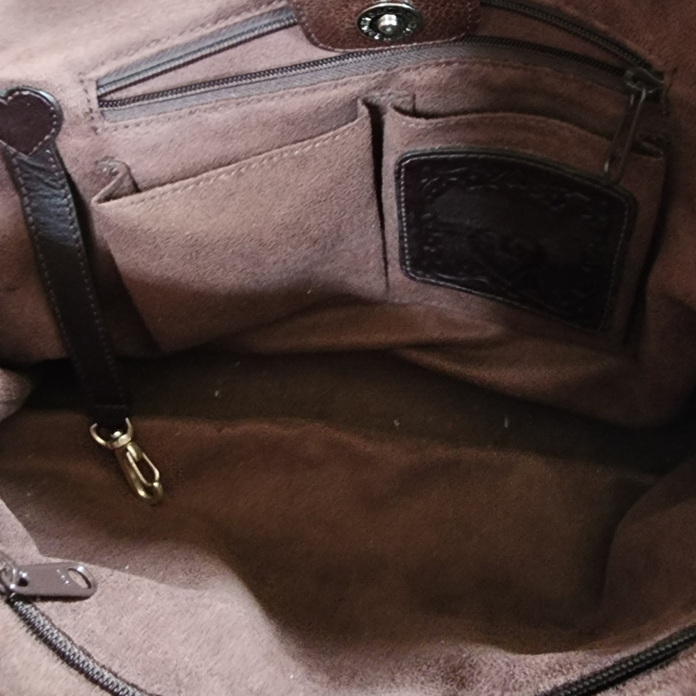 Brighton Brown and Cream Woven Tote - Picture 7 of 8